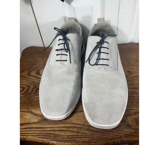 Wolf & Shepherd Gray Suede Leather Lace‎ Up Dress Shoes Comfort Size 11.5M